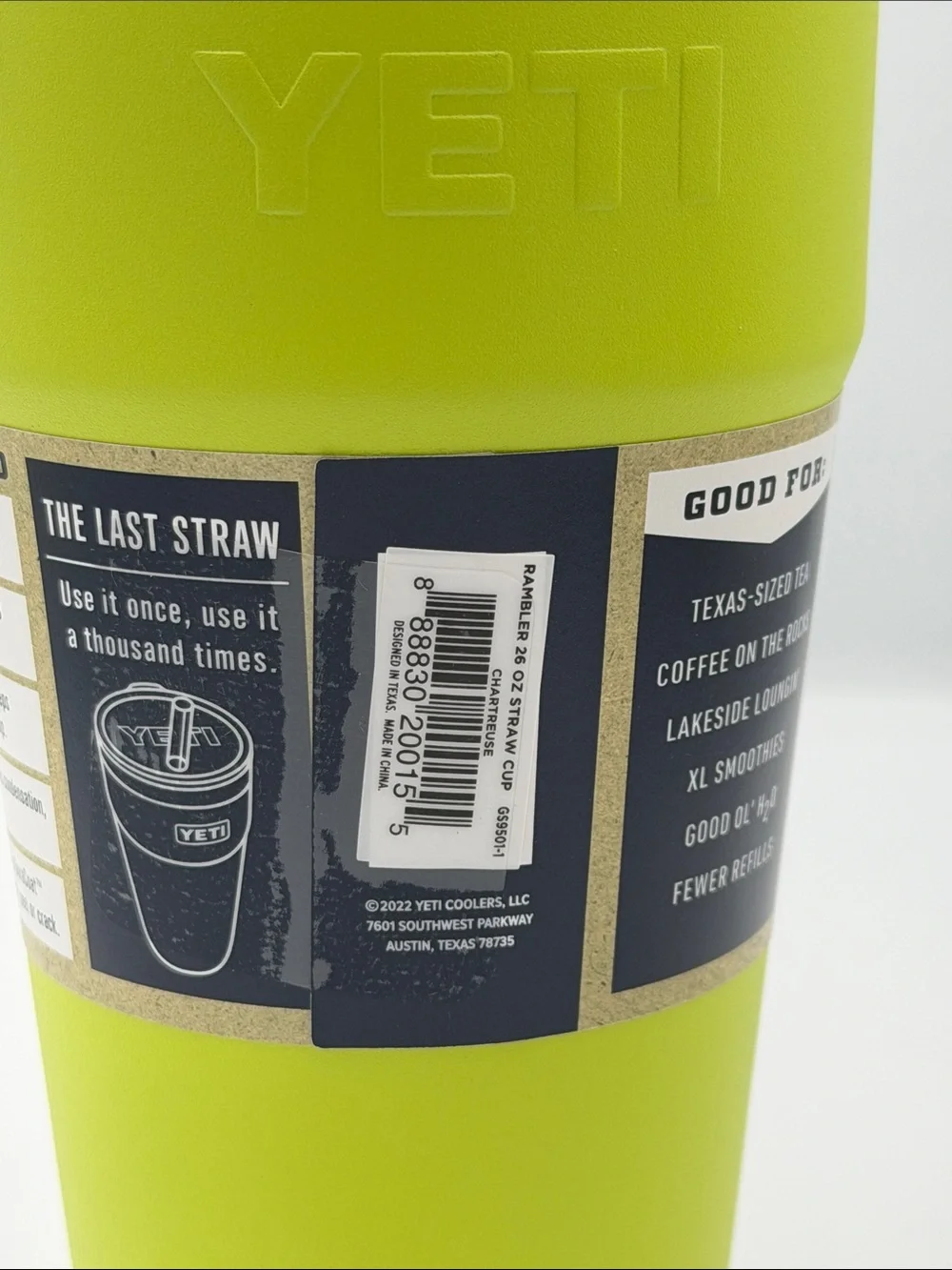 Yeti Rambler 26oz Chartreuse NWT